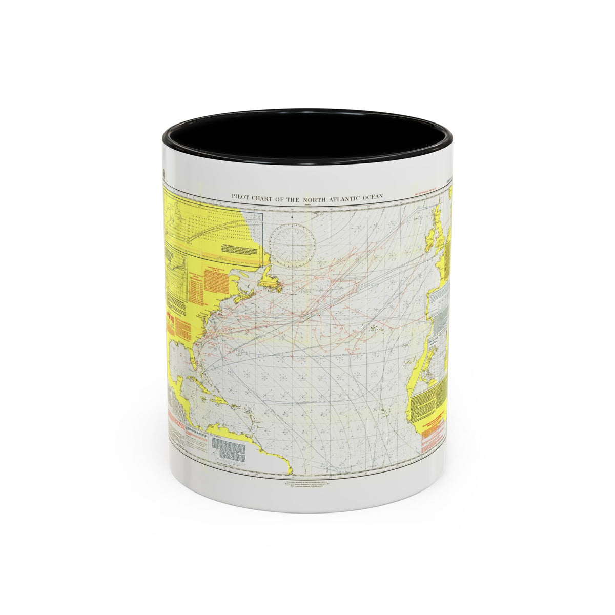 Atlantic Ocean - North (1903) (Map) Accent Coffee Mug