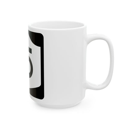 NY-15 (New York) (Road Sign) White Coffee Mug