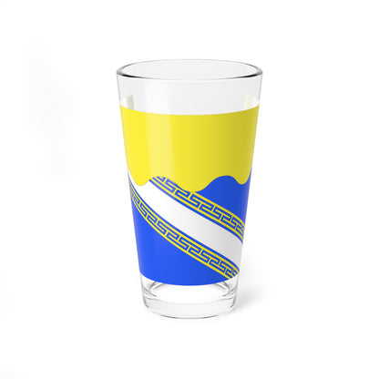 Drapeau fr departement Aube (France) Pint Glass 16oz