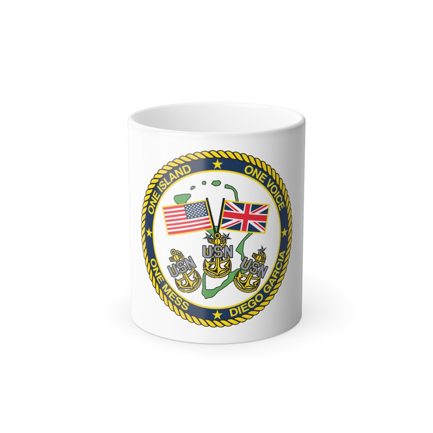 Diego Garcia One Mess (U.S. Navy) Color Changing Mug 11oz