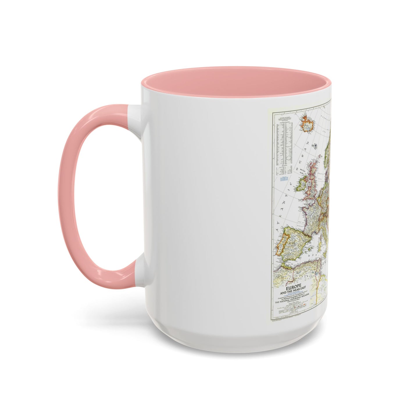 Europe and the Near East (1949) (Map) Accent Coffee Mug