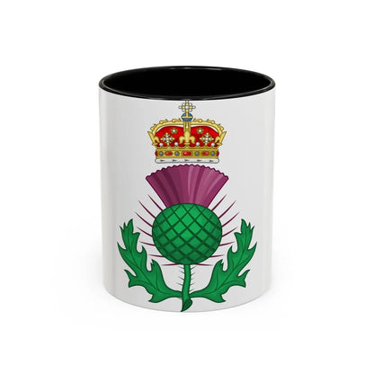 Thistle Royal Badge of Scotland - Accent Coffee Mug-11oz-Black-Go Mug Yourself