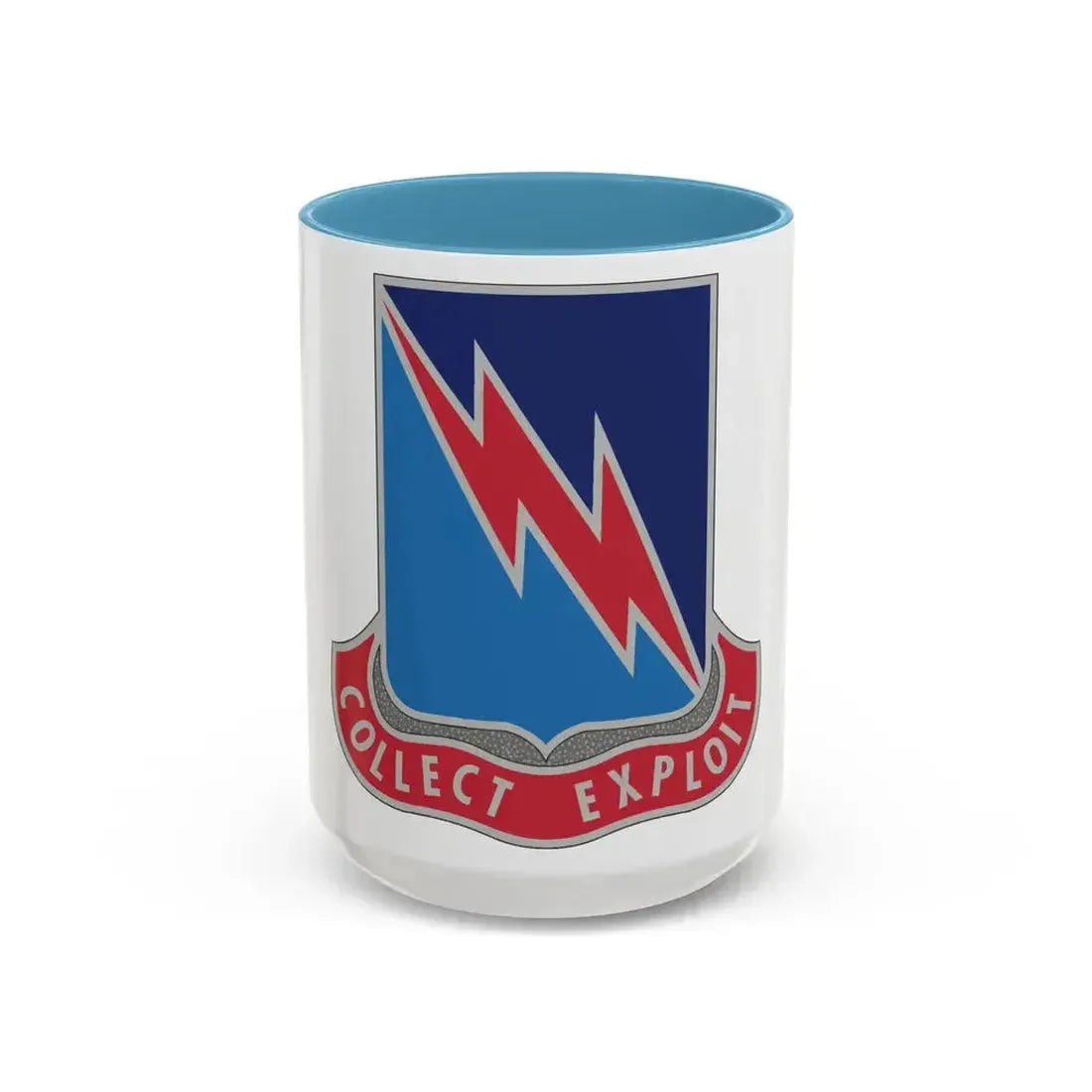 323 Military Intelligence Battalion (U.S. Army) Accent Coffee Mug 15oz Light Blue - Go Mug Yourself