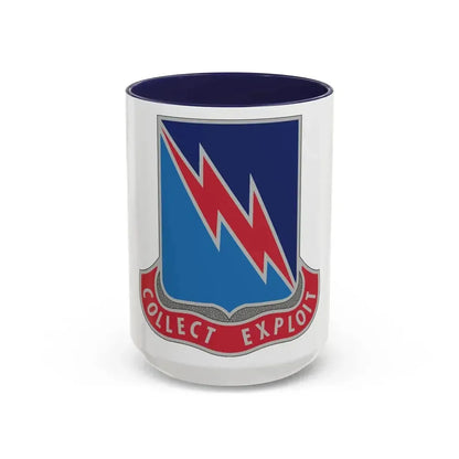 323 Military Intelligence Battalion (U.S. Army) Accent Coffee Mug 15oz Navy - Go Mug Yourself