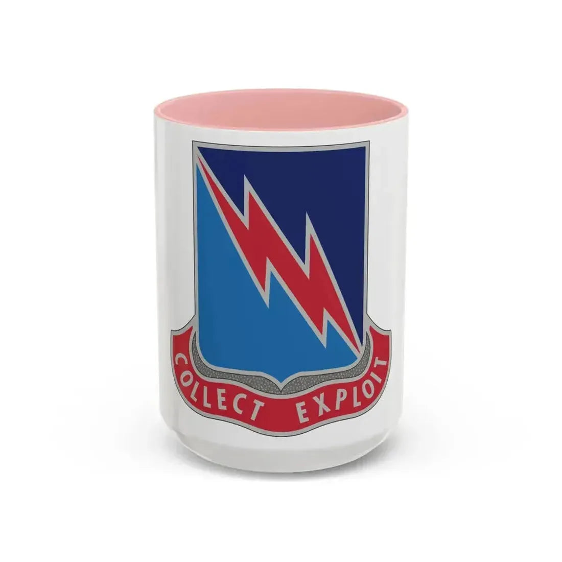 323 Military Intelligence Battalion (U.S. Army) Accent Coffee Mug 15oz Pink - Go Mug Yourself