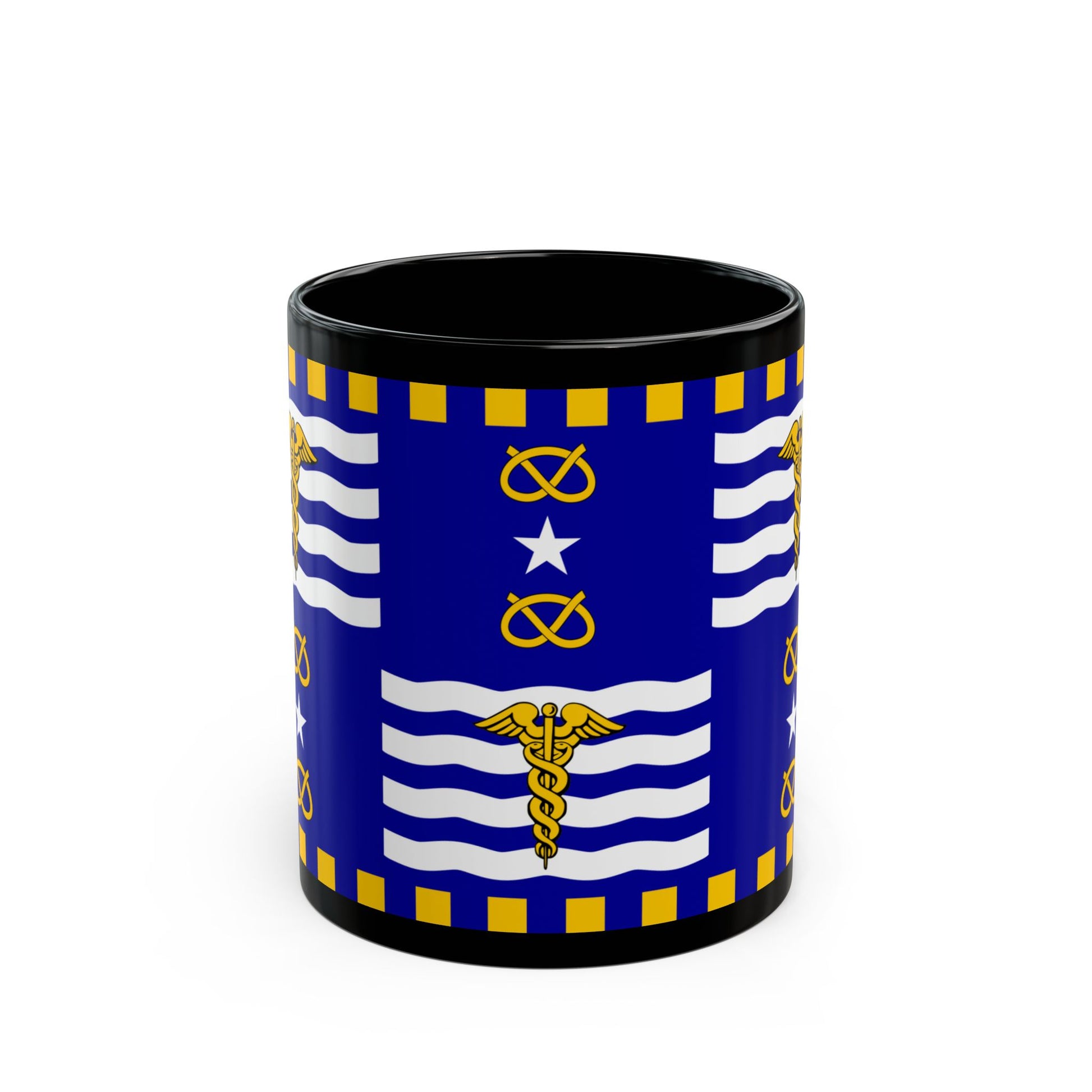 Flag of the City of Brisbane Australia - Black Coffee Mug-11oz-Go Mug Yourself