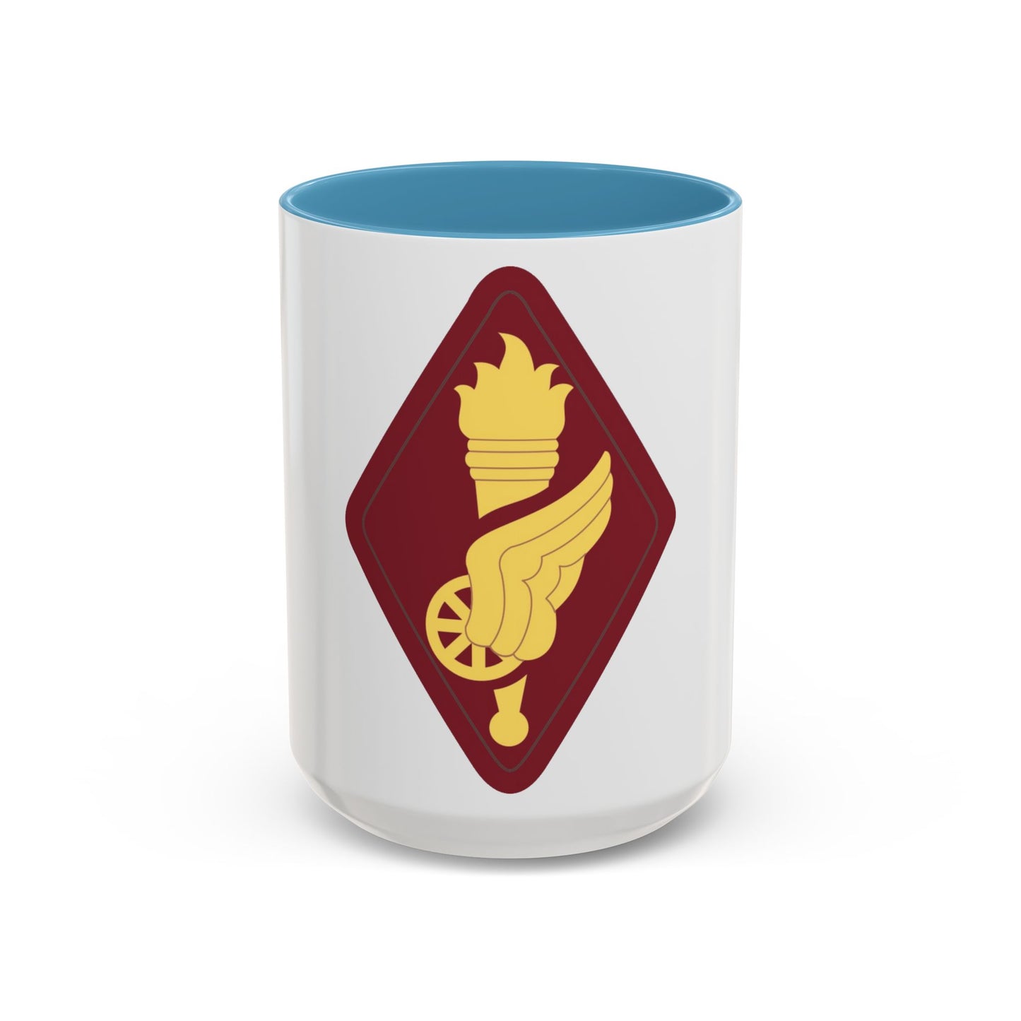 Transportation Center and School (U.S. Army) Accent Coffee Mug-15oz-Light Blue-Go Mug Yourself