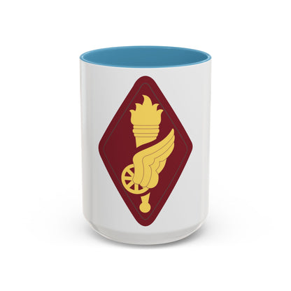 Transportation Center and School (U.S. Army) Accent Coffee Mug-15oz-Light Blue-Go Mug Yourself