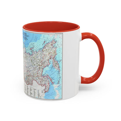 La Russie et les nouvelles nations indépendantes (1993) (carte) Tasse à café Accent