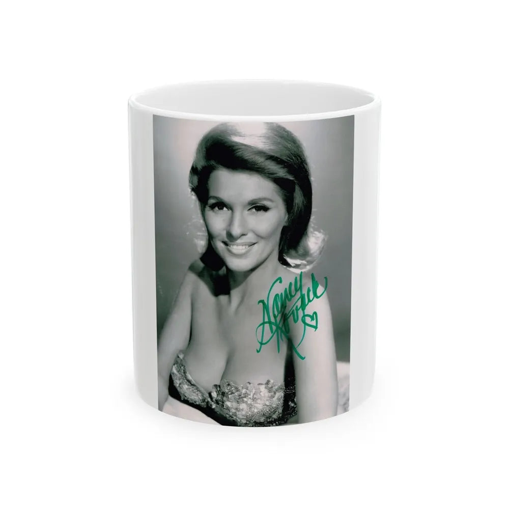 Nancy Kovack #521 (Vintage Female Icon) White Coffee Mug-11oz-Go Mug Yourself