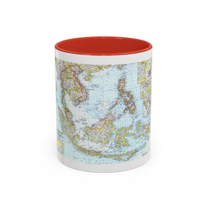 Asia - Southeast (1961) (Map) Accent Coffee Mug