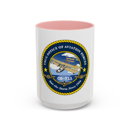 USCG OFFICE OF AVIATION FORCES CG 711 (U.S. Coast Guard) Accent Coffee Mug