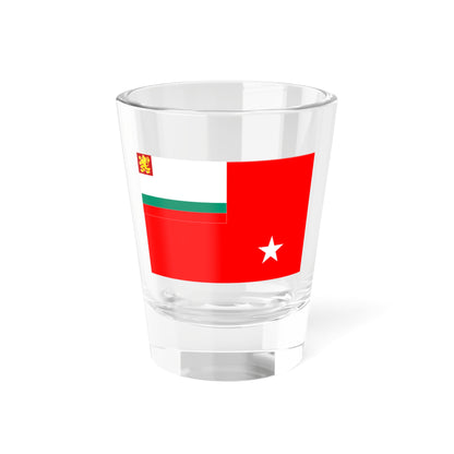 Bulgarian Navy Rank Flag Commander of the Naval Base (Bulgaria) Shot Glass 1.5oz