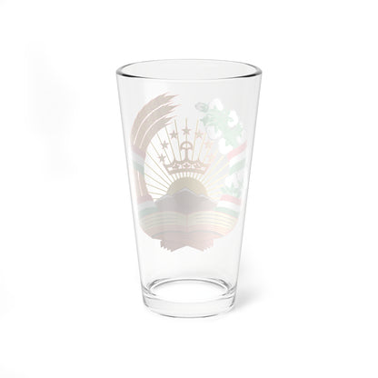 Emblem of Tajikistan (Tajikistan) (Coat of Arms) Pint Glass 16oz