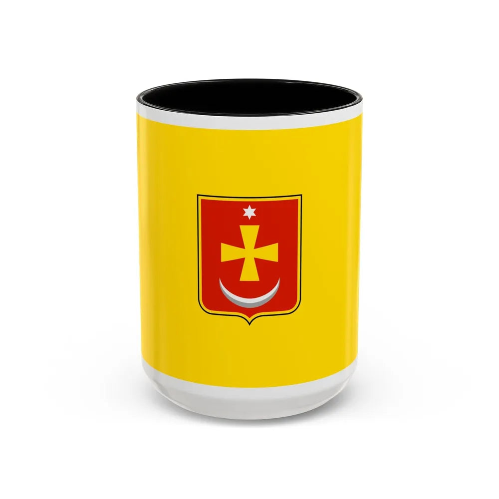 Flag of Konotop Ukraine - Accent Coffee Mug-15oz-Black-Go Mug Yourself