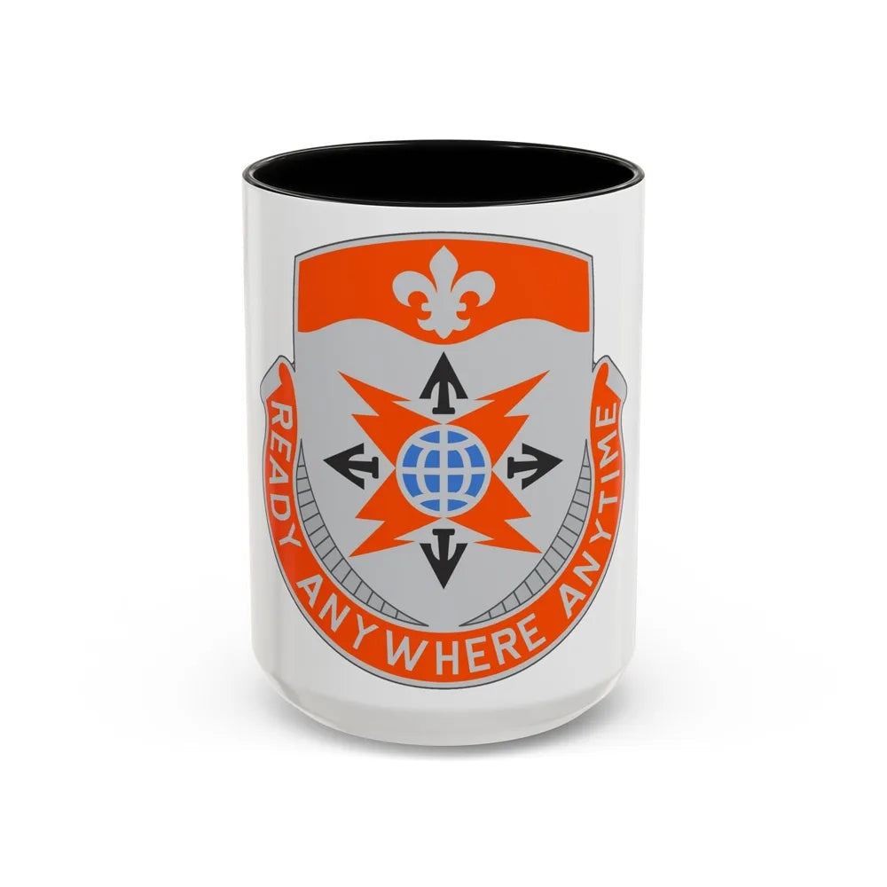 324 Signal Battalion (U.S. Army) Accent Coffee Mug-15oz-Black-Go Mug Yourself