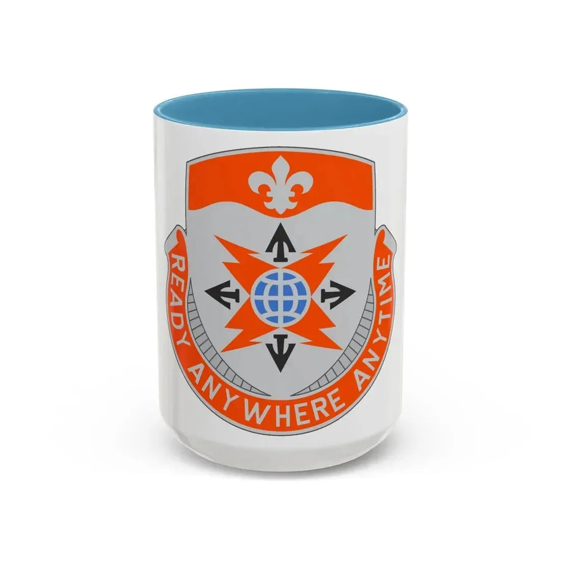324 Signal Battalion (U.S. Army) Accent Coffee Mug 15oz Light Blue - Go Mug Yourself