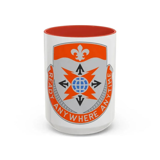 324 Signal Battalion (U.S. Army) Accent Coffee Mug 15oz Red - Go Mug Yourself