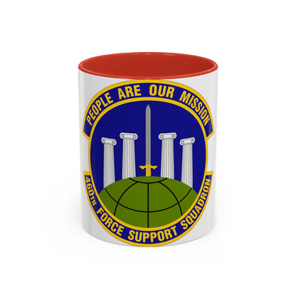 460 Force Support Squadron AFSPC (U.S. Air Force) Accent Coffee Mug