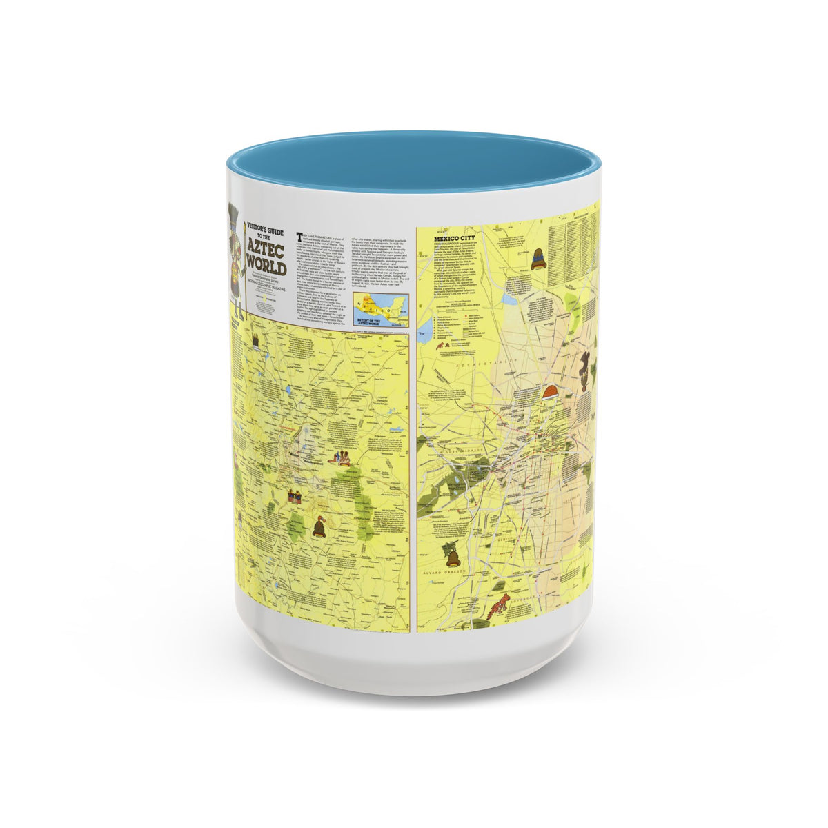 Central America - The Aztec World (1980) (Map) Accent Coffee Mug