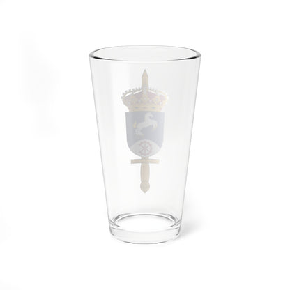 Verkstadsadministrativt centrum vapen (Sweden) (Coat of Arms) Pint Glass 16oz