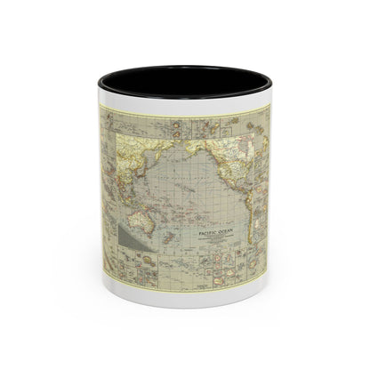 Pacific Ocean (1936) (Map) Accent Coffee Mug