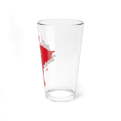 Flag map of Navarre (Spain) Pint Glass 16oz