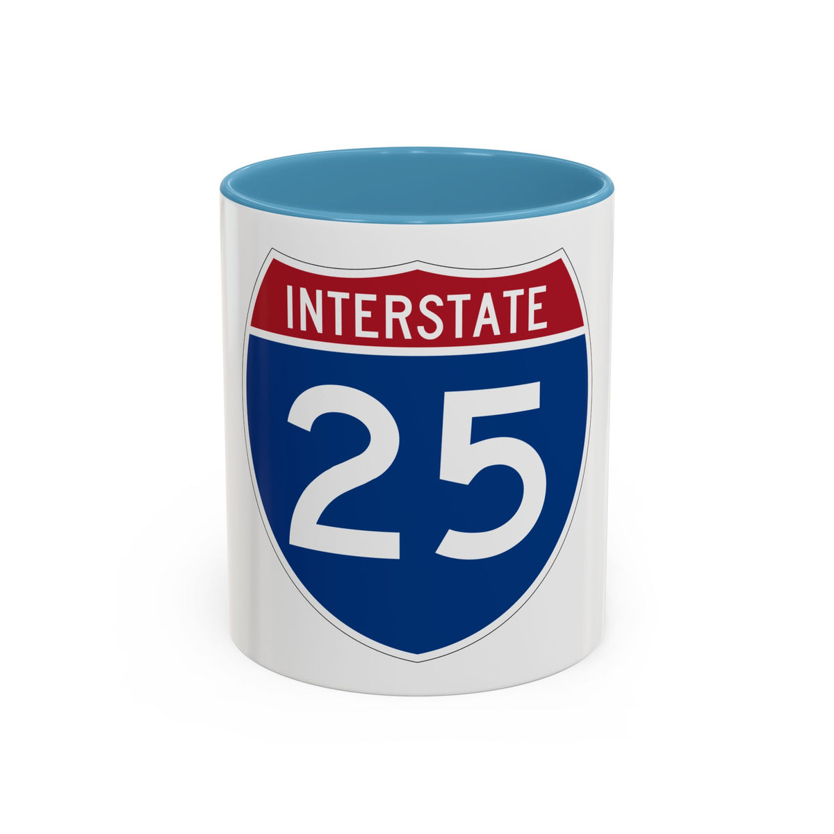 Interstate 25 (U.S. Highways) Accent Coffee Mug