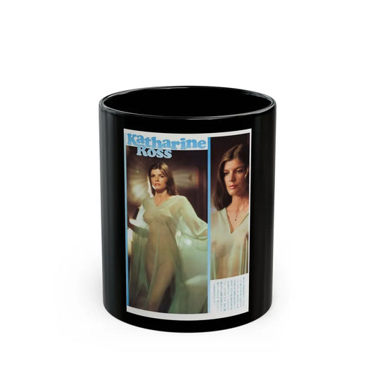 Katharine Ross #84 - Japan Pin-Up Promo 2 Color Pics - ''The Stepford Wives'' '75 Rare from inbetween filming (Vintage Female Icon) Black Coffee Mug-11oz-Go Mug Yourself