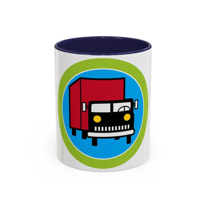 Truck Transportation (Boy Scout Merit Badge) Accent Coffee Mug-11oz-Navy-Go Mug Yourself