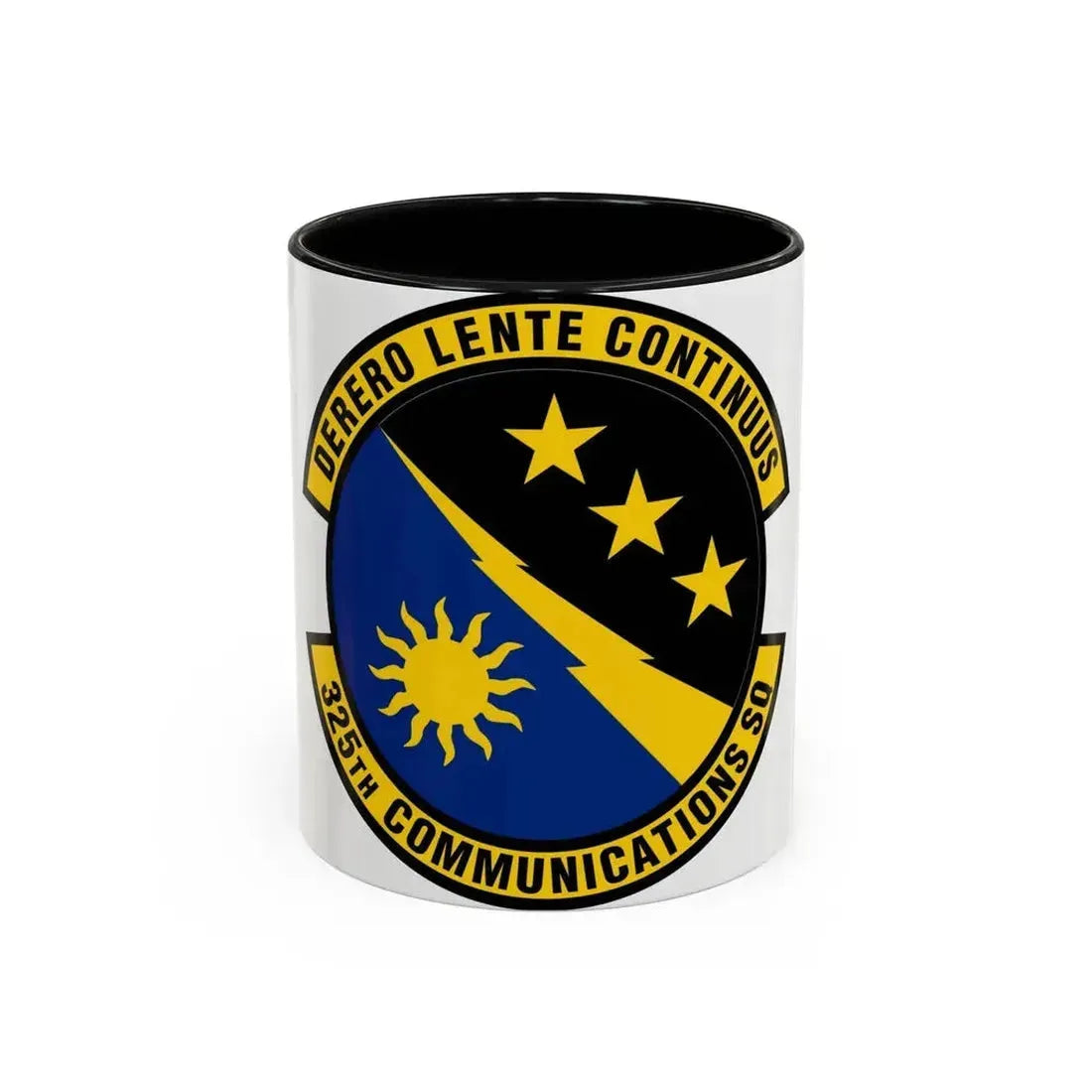 325 Communications Squadron ACC (U.S. Air Force) Accent Coffee Mug 11oz Black - Go Mug Yourself