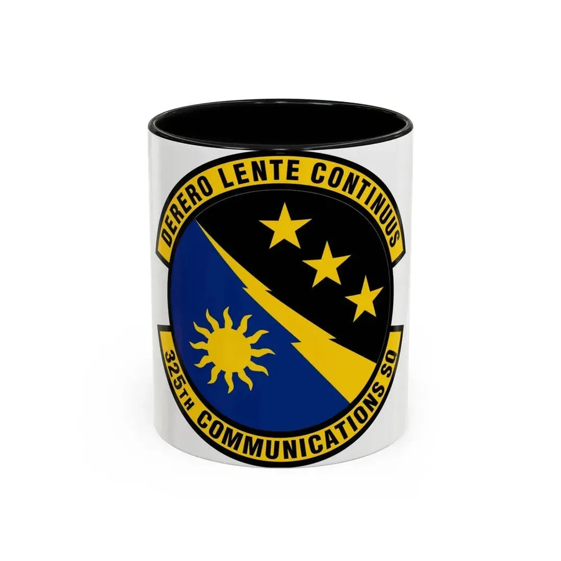 325 Communications Squadron ACC (U.S. Air Force) Accent Coffee Mug 11oz Black - Go Mug Yourself