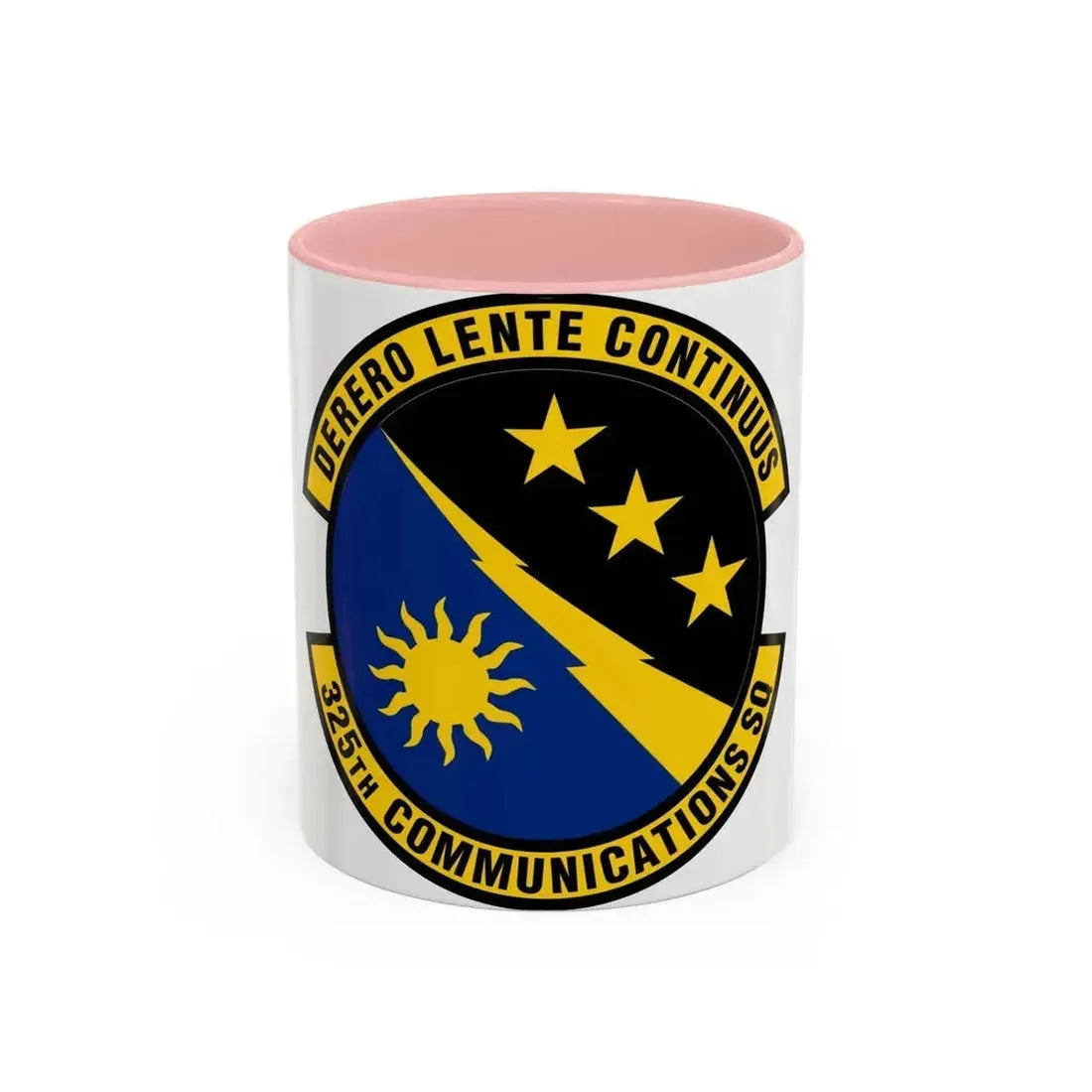 325 Communications Squadron ACC (U.S. Air Force) Accent Coffee Mug 11oz Pink - Go Mug Yourself