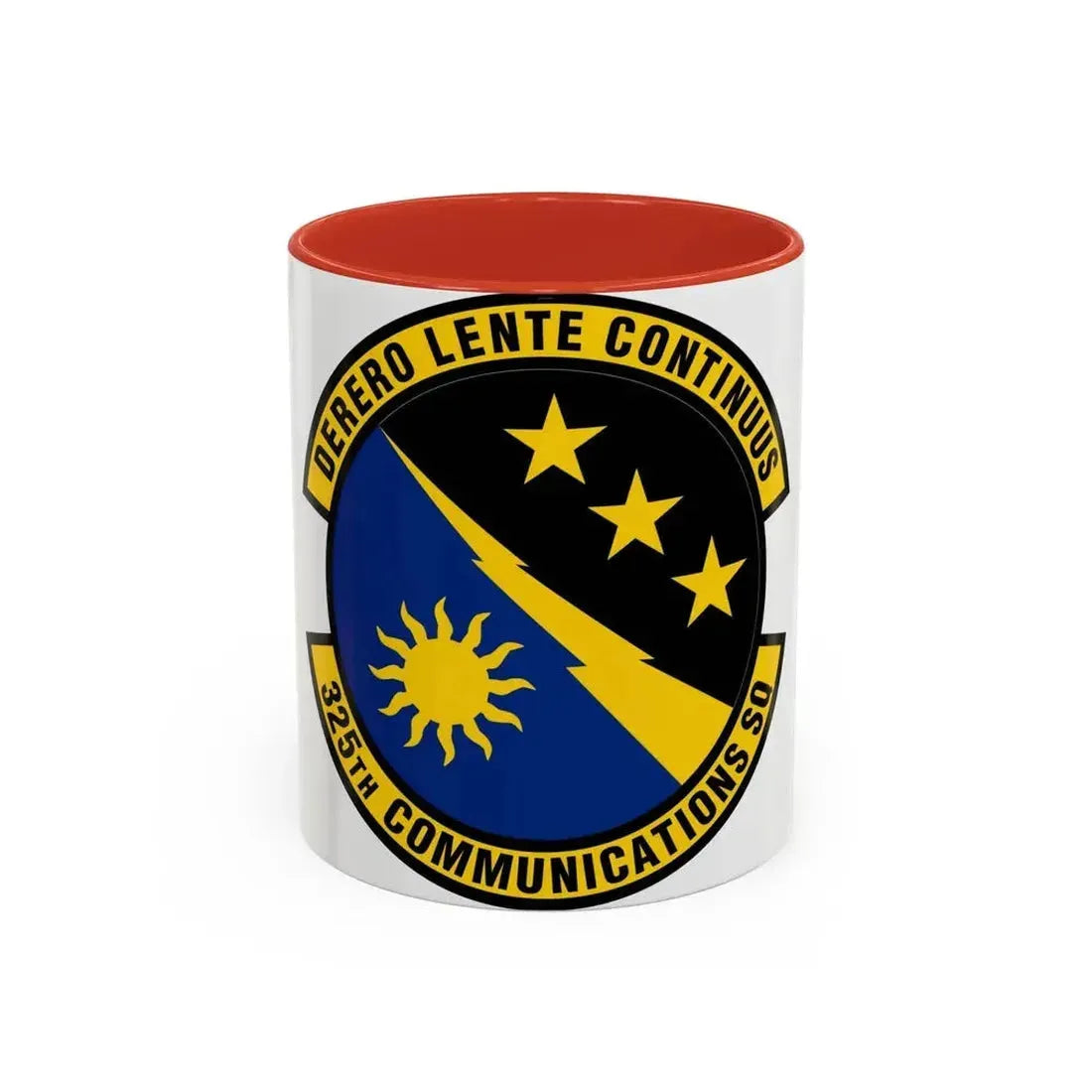 325 Communications Squadron ACC (U.S. Air Force) Accent Coffee Mug 11oz Red - Go Mug Yourself