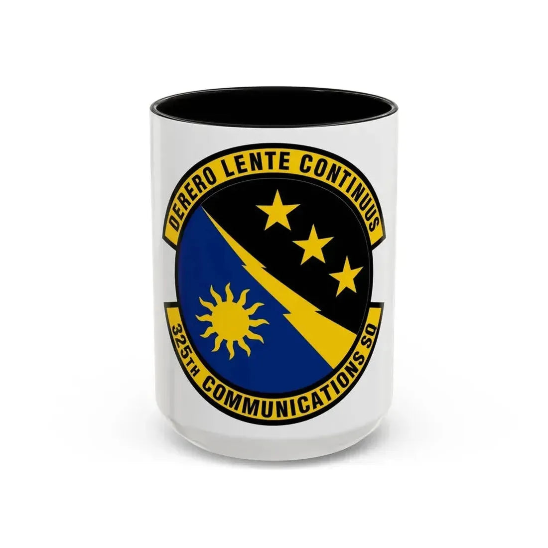 325 Communications Squadron ACC (U.S. Air Force) Accent Coffee Mug 15oz Black - Go Mug Yourself