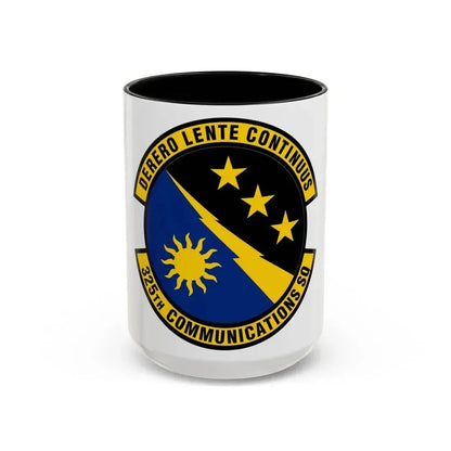 325 Communications Squadron ACC (U.S. Air Force) Accent Coffee Mug 15oz Black - Go Mug Yourself