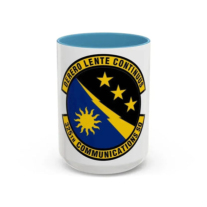 325 Communications Squadron ACC (U.S. Air Force) Accent Coffee Mug 15oz Light Blue - Go Mug Yourself