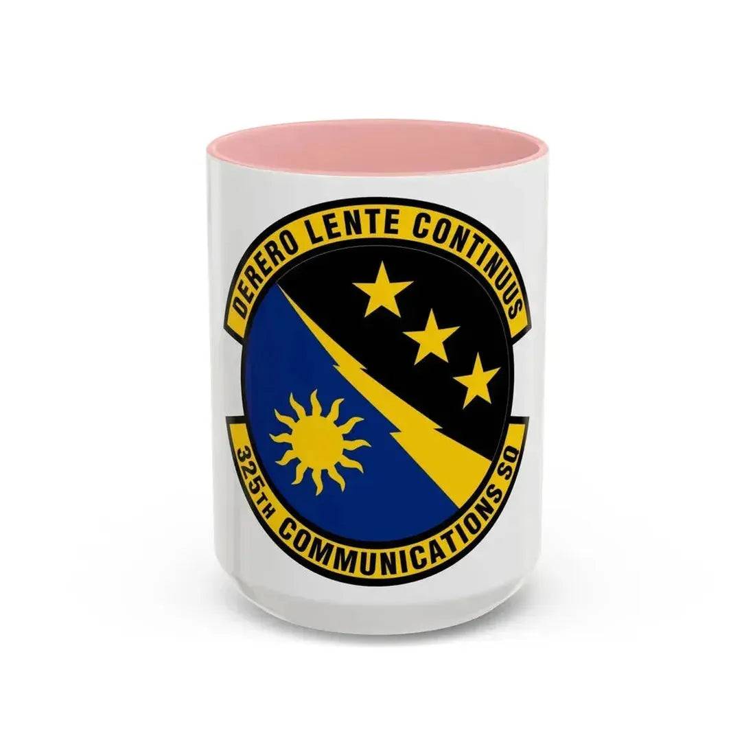 325 Communications Squadron ACC (U.S. Air Force) Accent Coffee Mug 15oz Pink - Go Mug Yourself