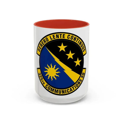 325 Communications Squadron ACC (U.S. Air Force) Accent Coffee Mug 15oz Red - Go Mug Yourself