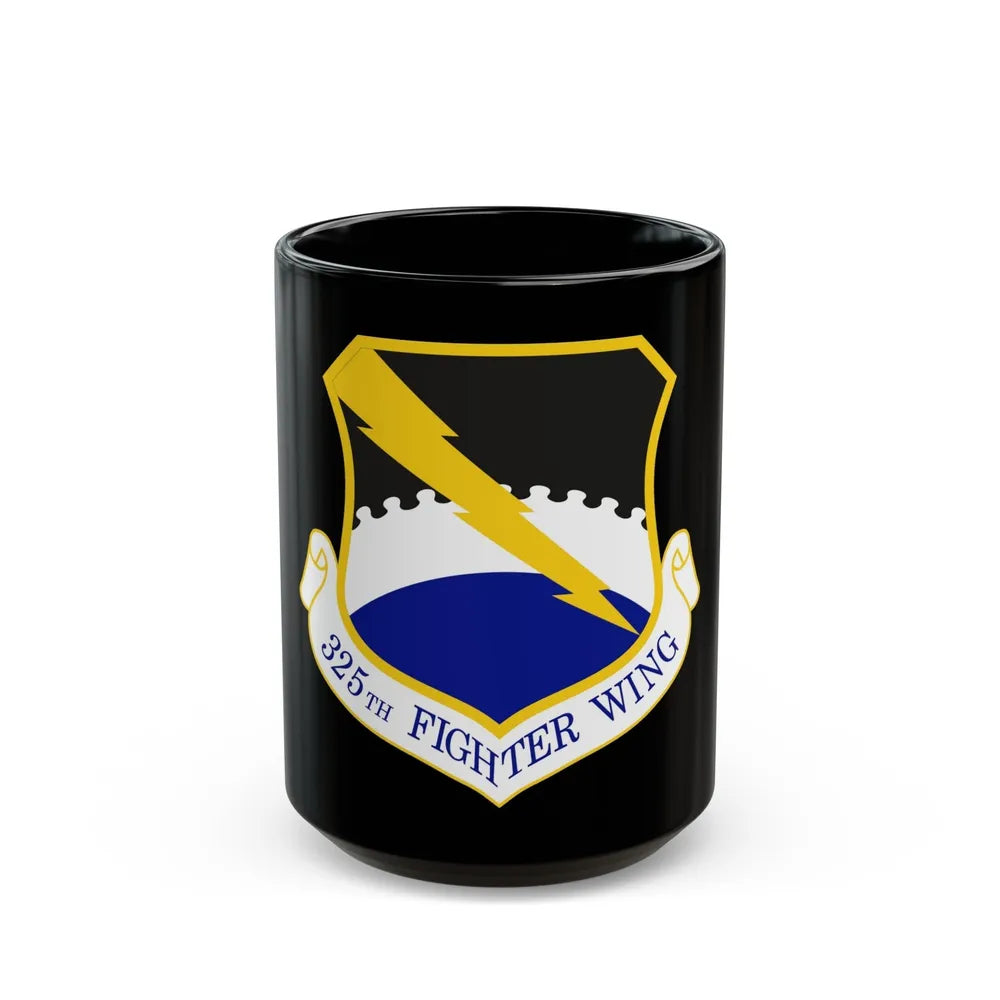 325 Fighter Wing ACC (U.S. Air Force) Black Coffee Mug-15oz-Go Mug Yourself