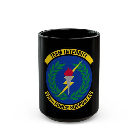 325 Force Support Squadron AETC (U.S. Air Force) Black Coffee Mug-15oz-Go Mug Yourself