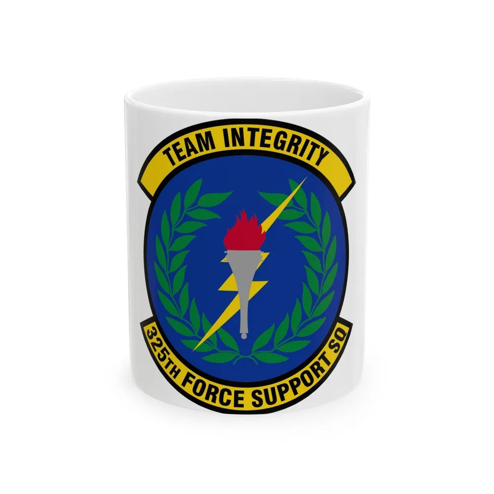 325 Force Support Squadron AETC (U.S. Air Force) White Coffee Mug-11oz-Go Mug Yourself