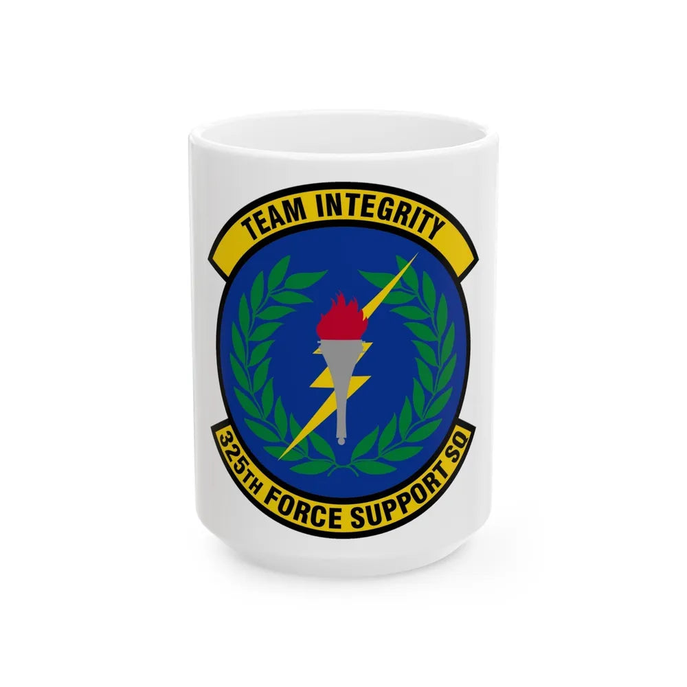 325 Force Support Squadron AETC (U.S. Air Force) White Coffee Mug-15oz-Go Mug Yourself