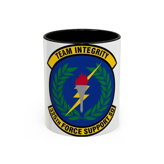 325 Force Support Squadron AETC (U.S. Air Force) Accent Coffee Mug 11oz Black - Go Mug Yourself
