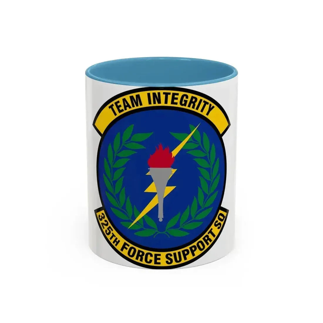 325 Force Support Squadron AETC (U.S. Air Force) Accent Coffee Mug 11oz Light Blue - Go Mug Yourself