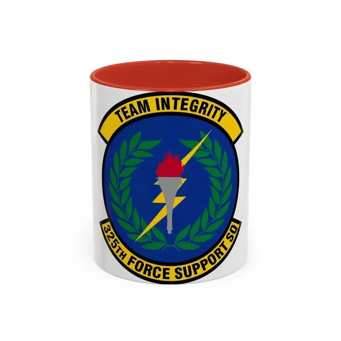 325 Force Support Squadron AETC (U.S. Air Force) Accent Coffee Mug 11oz Red - Go Mug Yourself