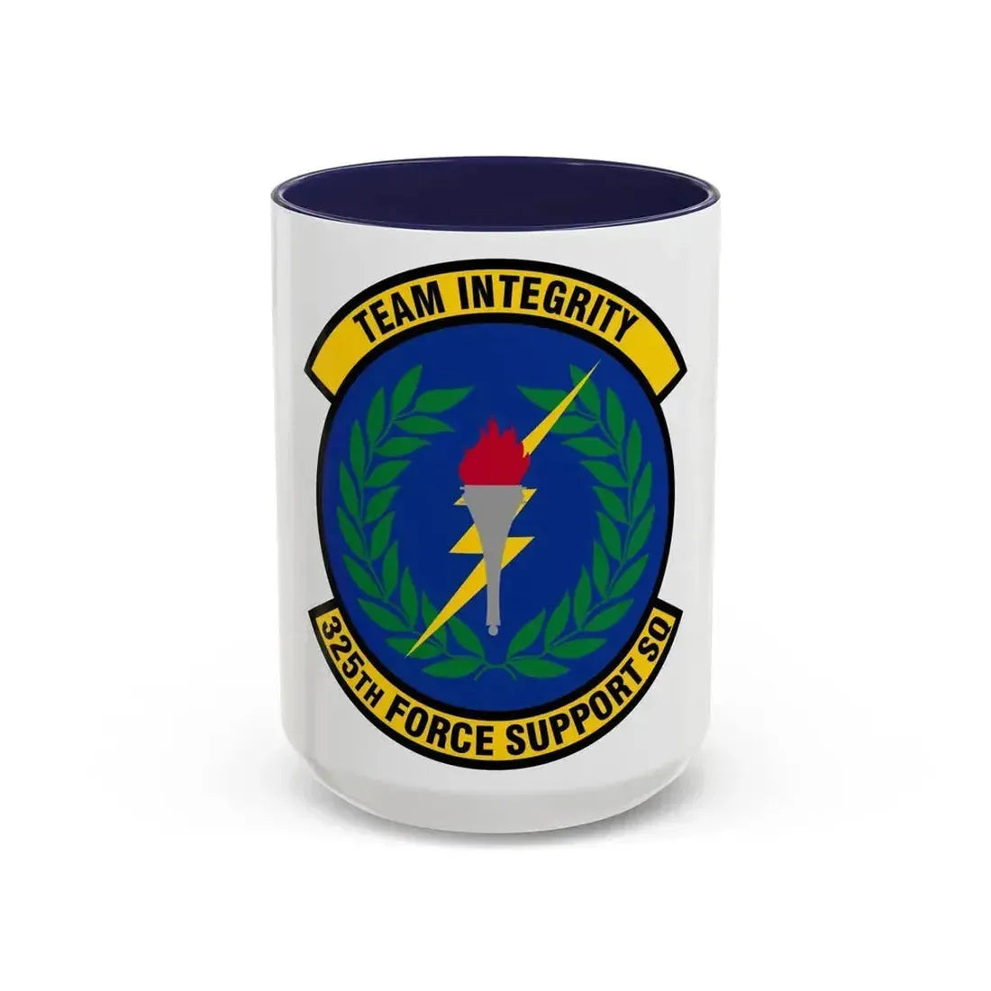 325 Force Support Squadron AETC (U.S. Air Force) Accent Coffee Mug 15oz Navy - Go Mug Yourself