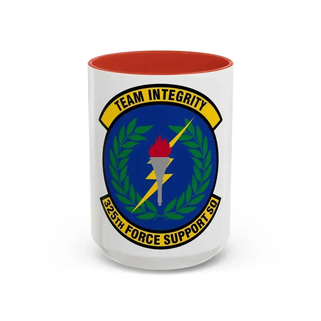 325 Force Support Squadron AETC (U.S. Air Force) Accent Coffee Mug 15oz Red - Go Mug Yourself
