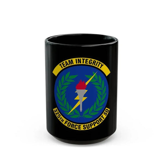 325 Force Support Squadron AETC (U.S. Air Force) Black Coffee Mug 15oz - Go Mug Yourself