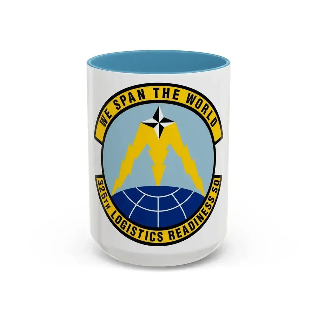 325 Logistics Readiness Squadron ACC (U.S. Air Force) Accent Coffee Mug 15oz Light Blue - Go Mug Yourself